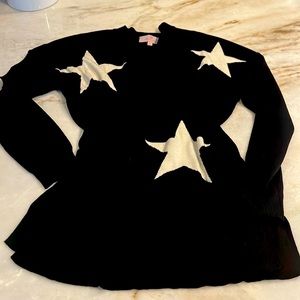 NEW Laurie Felt Cashmere Blend Intarsia V-Neck Sweater-S